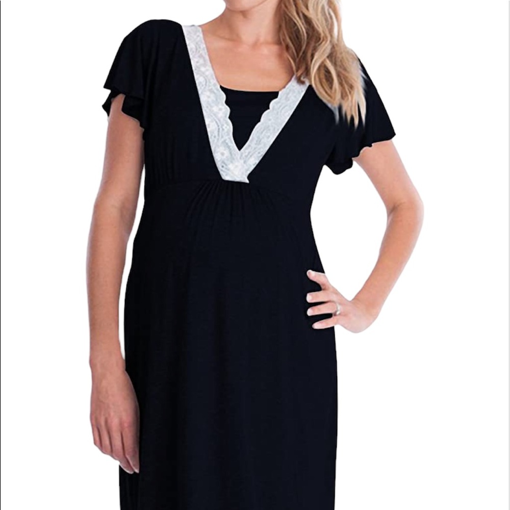amazon brand mayernity and nursing dress with robe set